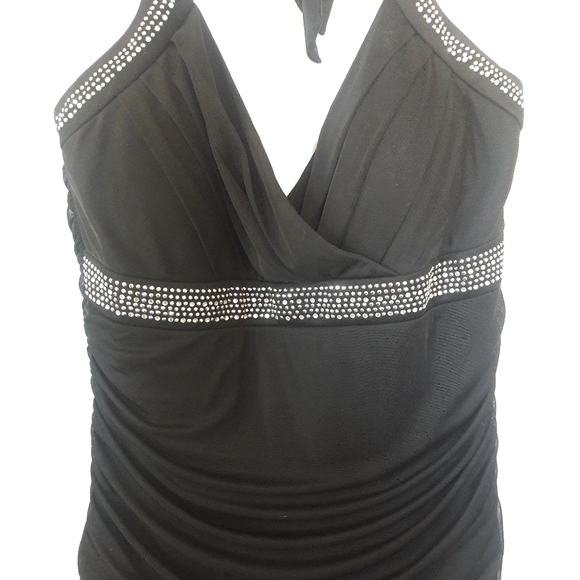 Black Halter Dress - Picture 2 of 8